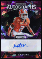 Nate Wiggins 2024 Panini Prizm Draft Picks Autographs Purple Ice #64 #30/99 RC at PristineAuction.com