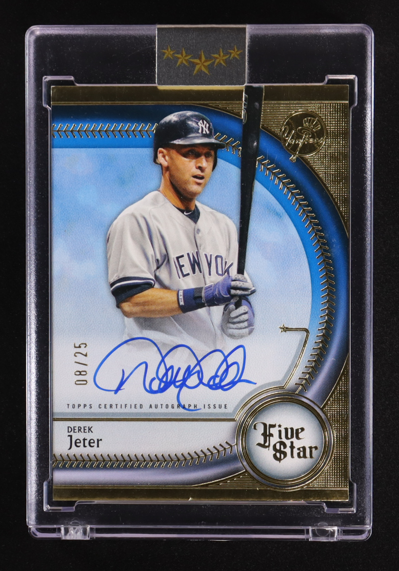 Derek Jeter 2024 Topps Five Star Autographs Blue #FSA-DJ #08/25 at PristineAuction.com Derek Jeter 2024 Topps Five Star Autographs Blue #FSA-DJ #08/25 at PristineAuction.com