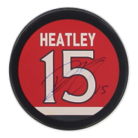 Dany Heatley Signed Senators Logo Hockey Puck (JSA) at PristineAuction.com