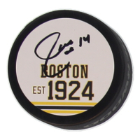 Joe Corvo Signed Bruins Logo Hockey Puck (JSA) at PristineAuction.com