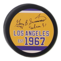 Gary Simmons Signed Kings Logo Hockey Puck (JSA) at PristineAuction.com