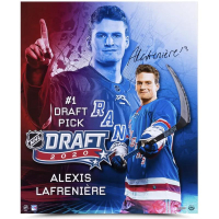 Alexis Lafrenire Signed Rangers "Draft Day" 20x24 Photo (UDA) at PristineAuction.com