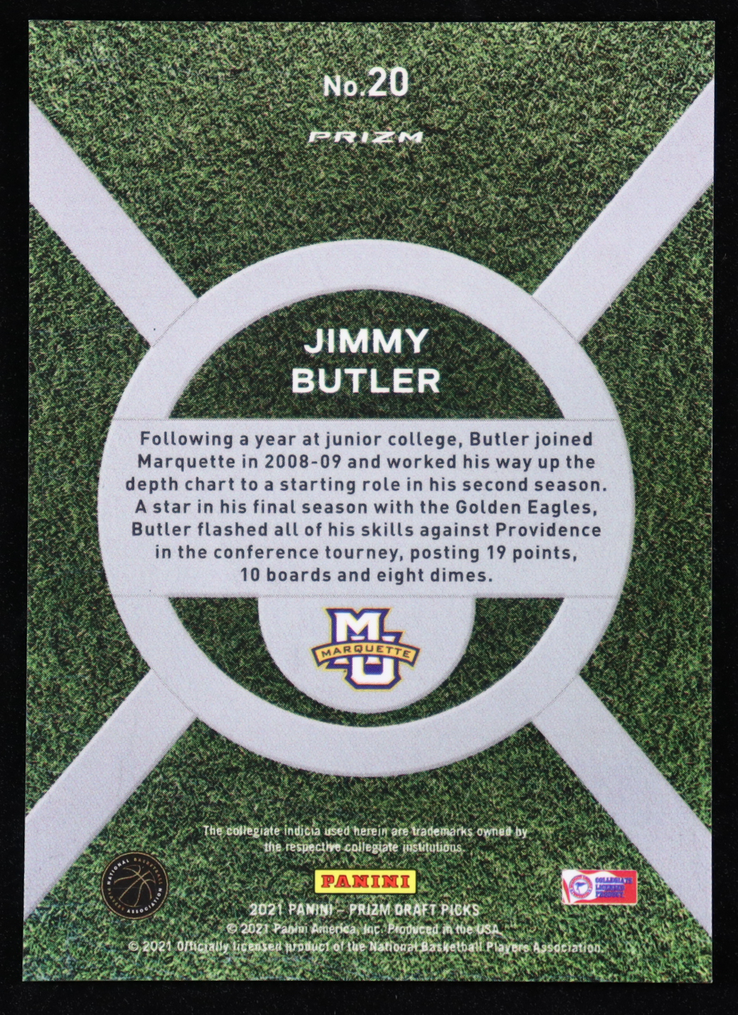 Jimmy Butler 2021-22 Panini Prizm Draft Picks On Campus #20 at PristineAuction.com Jimmy Butler 2021-22 Panini Prizm Draft Picks On Campus #20 at PristineAuction.com