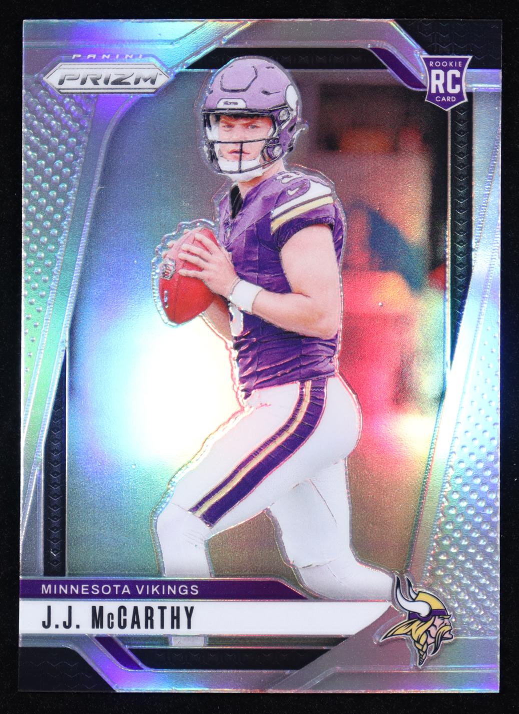 JJ McCarthy 2024 Panini Prizm Prizms Silver #400 RC at PristineAuction.com JJ McCarthy 2024 Panini Prizm Prizms Silver #400 RC at PristineAuction.com