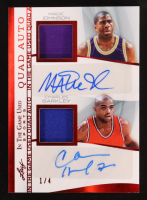 Magic Johnson / Charles Barkley / Patrick Ewing / Dennis Rodman 2025 Leaf in the Game Used Quad Patch Autograph Game-Used #IG42 #1/4 at PristineAuction.com