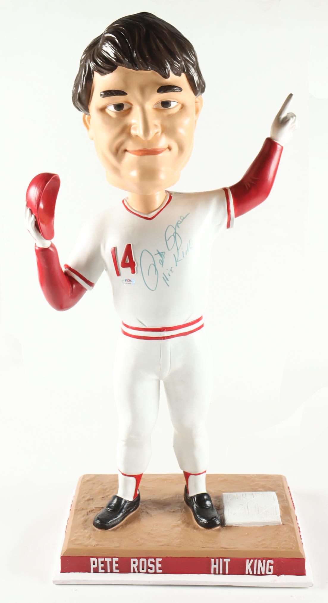 Pete Rose Signed LE Reds 39" Bobblehead Inscribed "Hit King" (PSA) at PristineAuction.com Pete Rose Signed LE Reds 39" Bobblehead Inscribed "Hit King" (PSA) at PristineAuction.com