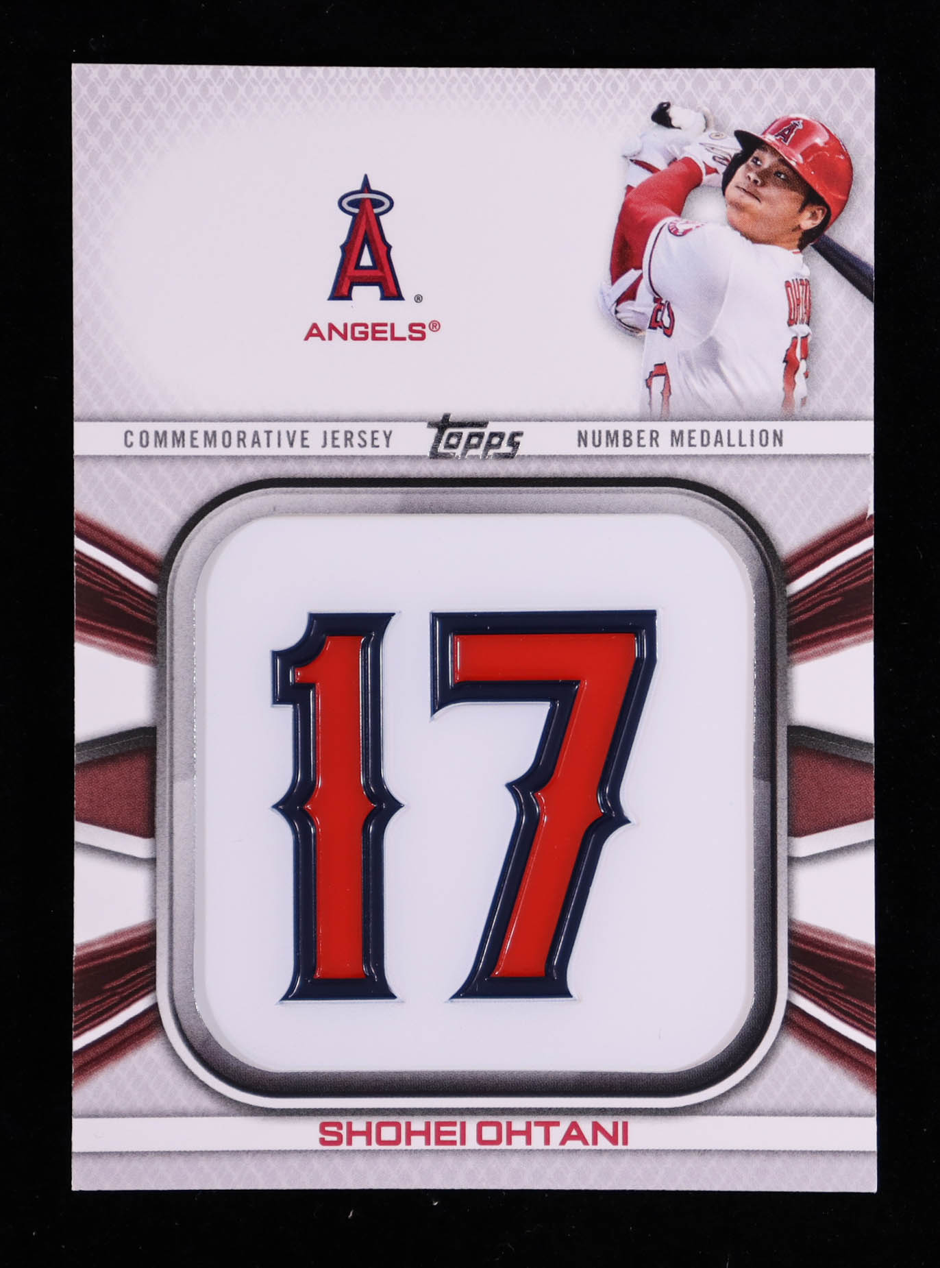 Shohei Ohtani 2022 Topps Commemorative Player Jersey Number Medallions #JNMSO at PristineAuction.com Shohei Ohtani 2022 Topps Commemorative Player Jersey Number Medallions #JNMSO at PristineAuction.com