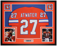 Steve Atwater Signed Custom Framed Jersey Display (Beckett) at PristineAuction.com