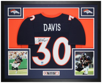 Terrell Davis Signed Custom Framed Jersey Display Inscribed "HOF 17" (Beckett) at PristineAuction.com