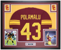 Troy Polamalu Signed Custom Framed Jersey Display (Beckett) at PristineAuction.com