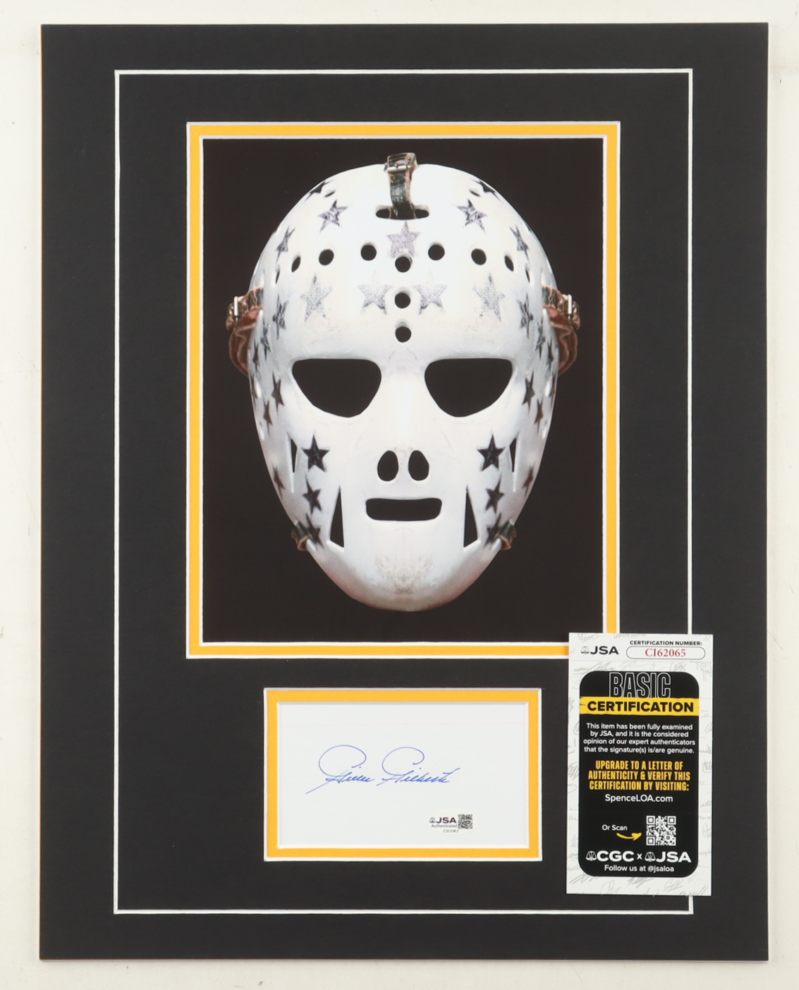 Gilles Gilbert Signed 14x18 Custom Matted Cut Display with Photo (JSA) at PristineAuction.com Gilles Gilbert Signed 14x18 Custom Matted Cut Display with Photo (JSA) at PristineAuction.com