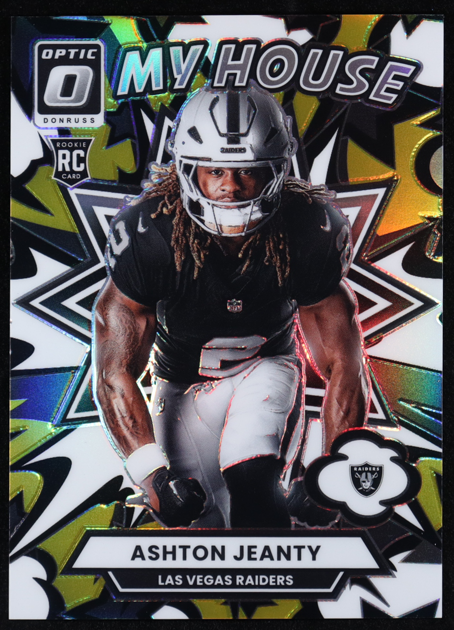 Ashton Jeanty 2025 Donruss Optic My House Gold #4 #08/10 RC at PristineAuction.com Ashton Jeanty 2025 Donruss Optic My House Gold #4 #08/10 RC at PristineAuction.com