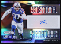 Laiatu Latu 2025 Panini Prizm Sensational Signatures #39 #063/149 at PristineAuction.com