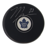 Matthew Knies Signed Maple Leafs Logo Puck (COJO) at PristineAuction.com
