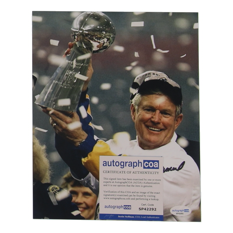 Dick Vermeil Signed Rams 8x10 Photo Inscribed "Coach" (ACOA) at PristineAuction.com Dick Vermeil Signed Rams 8x10 Photo Inscribed "Coach" (ACOA) at PristineAuction.com