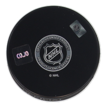 Matthew Knies Signed Maple Leafs Logo Puck (COJO) at PristineAuction.com Matthew Knies Signed Maple Leafs Logo Puck (COJO) at PristineAuction.com