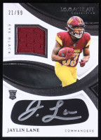 Jaylin Lane 2025 Panini Immaculate Collection Eye Black Jersey Auto #REBH-JLE RC #21/99 at PristineAuction.com