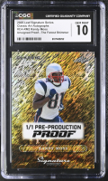 Randy Moss 2025 Leaf Signature Series Classic Art Autographs Unsigned Proof The Forest Shimmer #CA-RM2 #1/1 (CGC 10) at PristineAuction.com