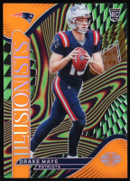 Drake Maye 2024 Panini Illusions Illusionists Orange #2 RC at PristineAuction.com