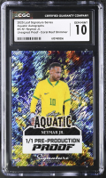 Neymar Jr. 2025 Leaf Signature Series Aquatic Autographs Unsigned Proof Coral Reef Shimmer #A-N1 #1/1 (CGC 10) at PristineAuction.com