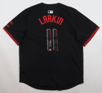 Barry Larkin Signed Reds Nike Authentic Jersey (Beckett) at PristineAuction.com