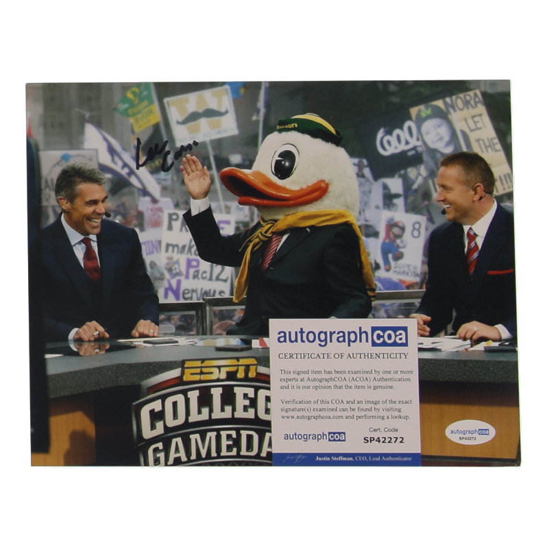 Lee Corso Signed 8x10 Photo (AutographCOA) at PristineAuction.com Lee Corso Signed 8x10 Photo (AutographCOA) at PristineAuction.com