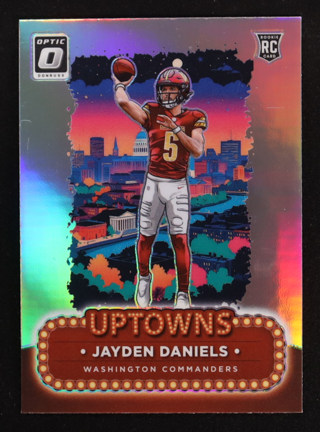 Jayden Daniels 2024 Donruss Optic Uptowns #2 RC at PristineAuction.com Jayden Daniels 2024 Donruss Optic Uptowns #2 RC at PristineAuction.com