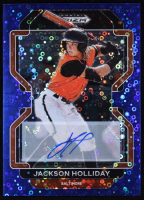 Jackson Holliday 2022 Panini Prizm Draft Picks Base Autographs Prizms Blue Donut Circles #1 #07/25 RC at PristineAuction.com