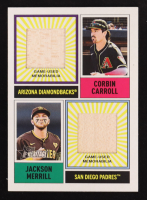 Corbin Carroll / Jackson Merrill 2025 Topps Heritage MLB Collection Dual Player Game-Used Relics #DPMCRCM at PristineAuction.com
