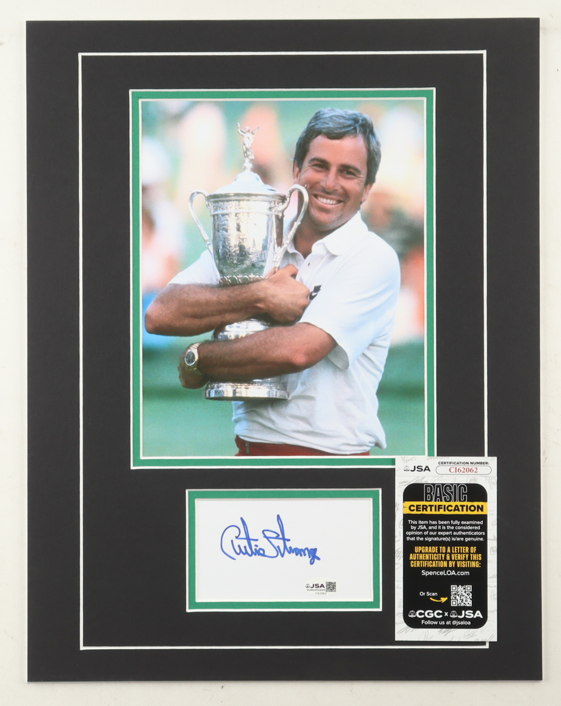 Curtis Strange Signed 14x18 Custom Matted Cut Display with Photo (JSA) at PristineAuction.com Curtis Strange Signed 14x18 Custom Matted Cut Display with Photo (JSA) at PristineAuction.com