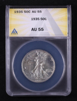 1935 Walking Liberty Silver 50C Half Dollar (ANACS AU55) at PristineAuction.com