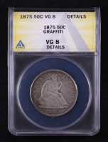 1875 Seated Liberty Silver 50C Half Dollar (ANACS VG8) at PristineAuction.com