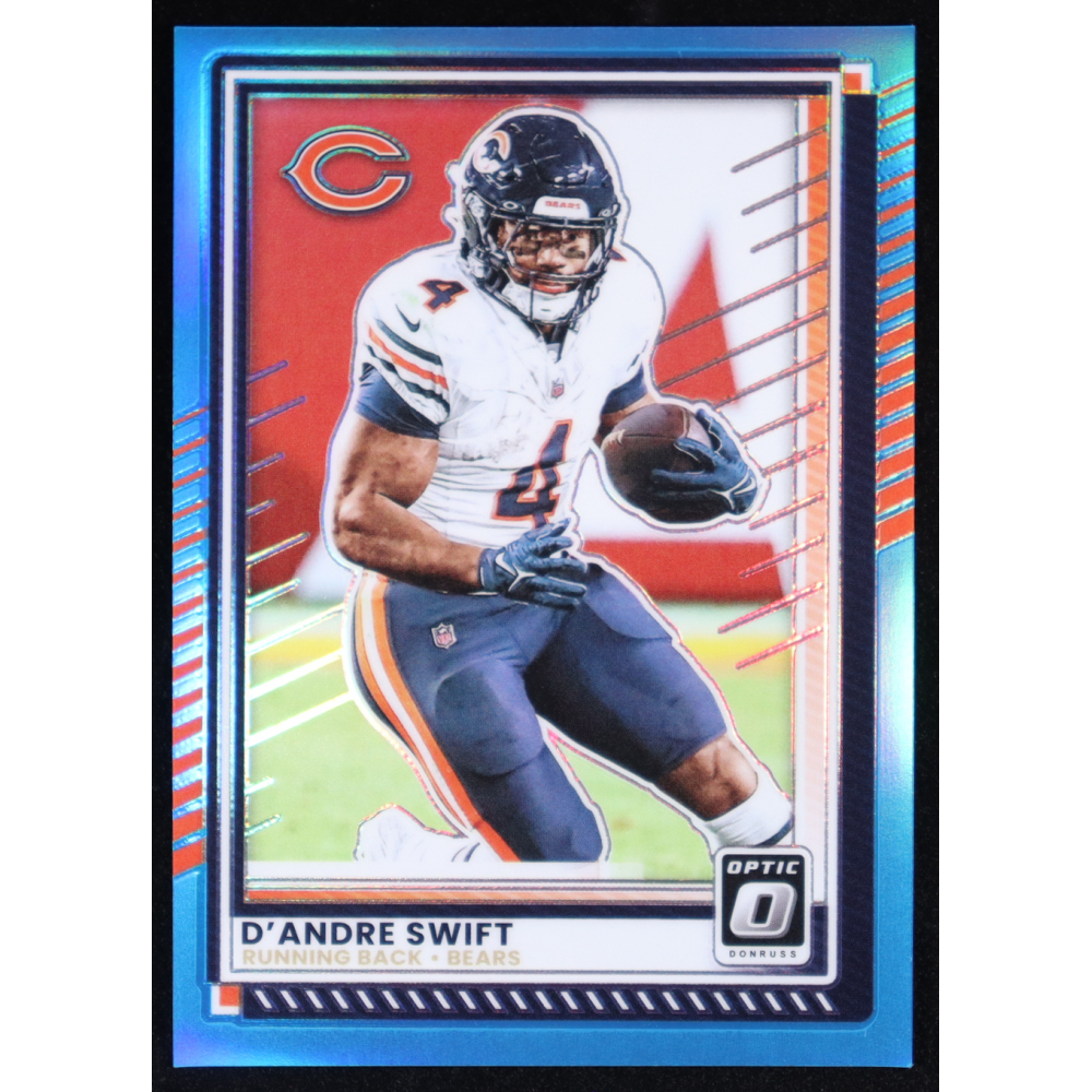 D'Andre Swift 2025 Panini Donruss Optic Aqua #154 #057/349 at PristineAuction.com