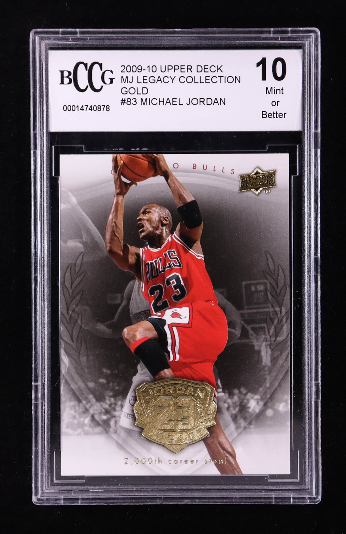 Michael Jordan 2009-10 Upper Deck Michael Jordan Legacy Collection Gold #83 (BCCG 10) at PristineAuction.com Michael Jordan 2009-10 Upper Deck Michael Jordan Legacy Collection Gold #83 (BCCG 10) at PristineAuction.com