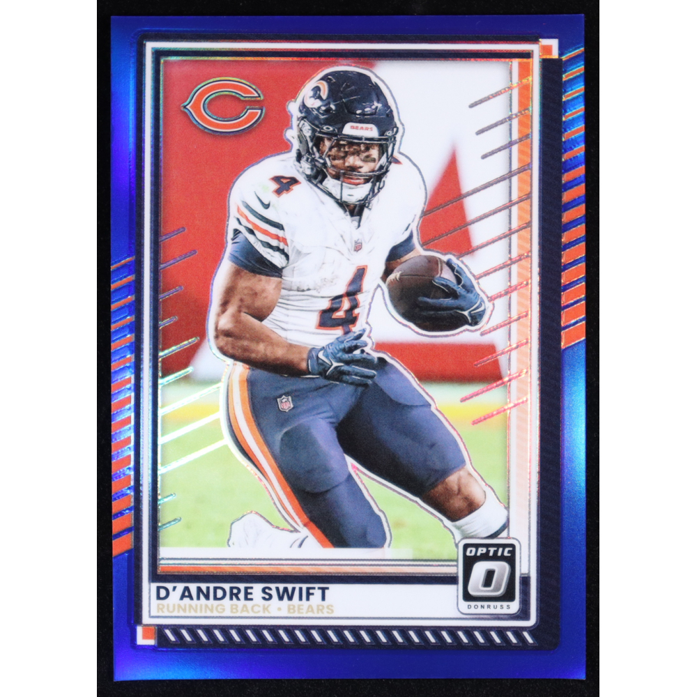 D'Andre Swift 2025 Panini Donruss Optic Blue #154 #208/249 at PristineAuction.com
