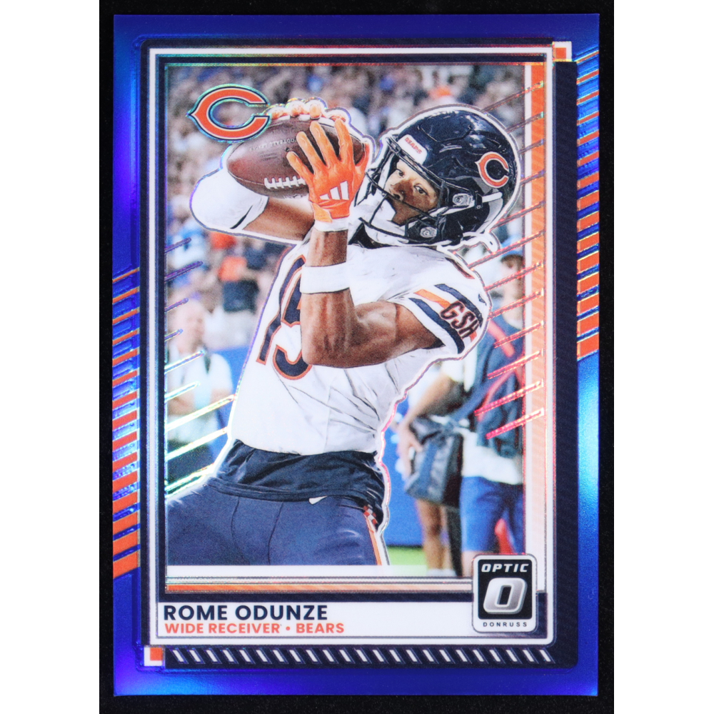 Rome Odunze 2025 Panini Donruss Optic RR Blue #151 RC #005/249 at PristineAuction.com