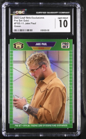 Jake Paul 2023 Leaf Web Exclusives Pro Set Gold Green #PSG-11 #04/10 (CGC 10) at PristineAuction.com