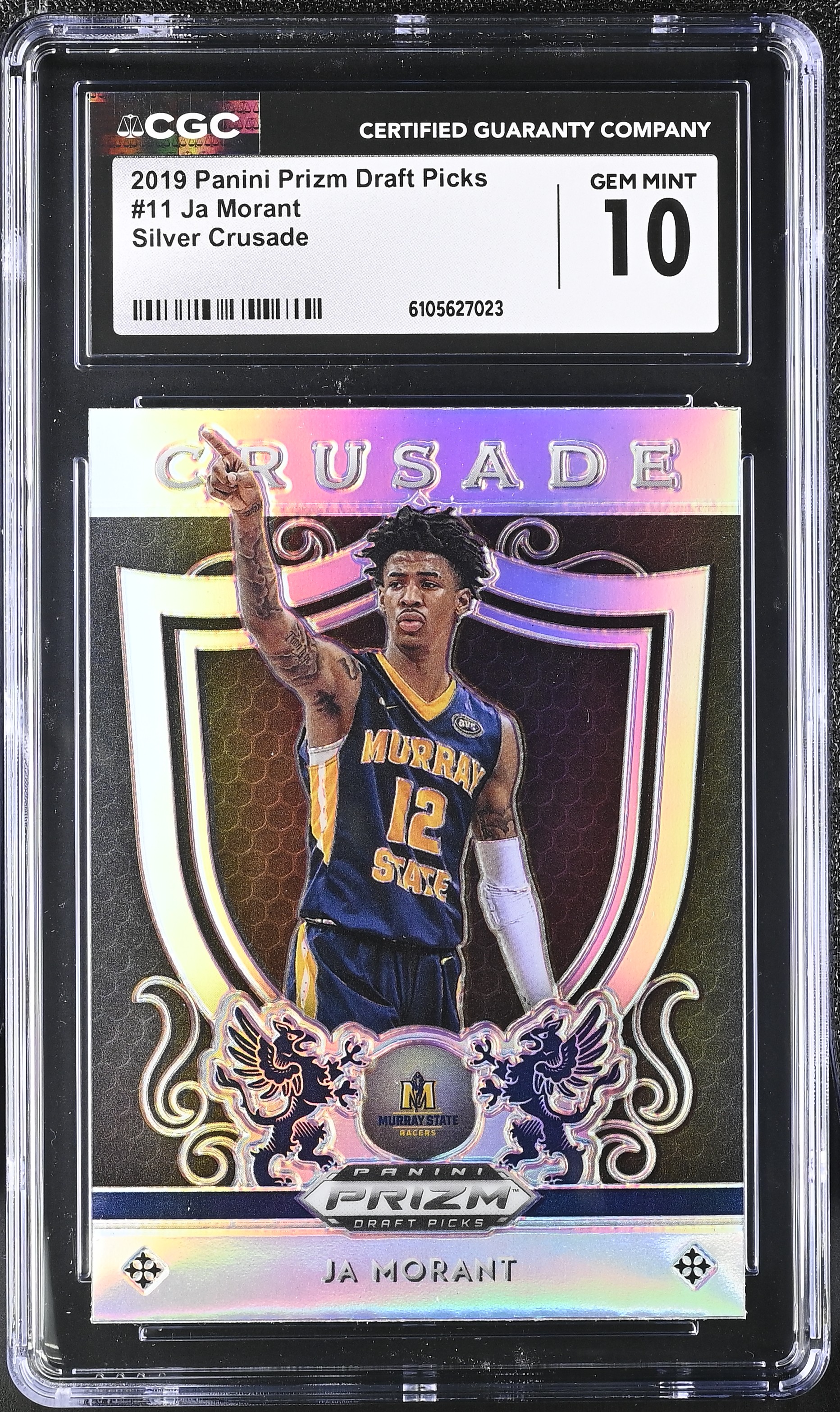Ja Morant 2019 Panini Prizm Draft Picks Silver #11 Crusade RC (CGC 10) at PristineAuction.com Ja Morant 2019 Panini Prizm Draft Picks Silver #11 Crusade RC (CGC 10) at PristineAuction.com