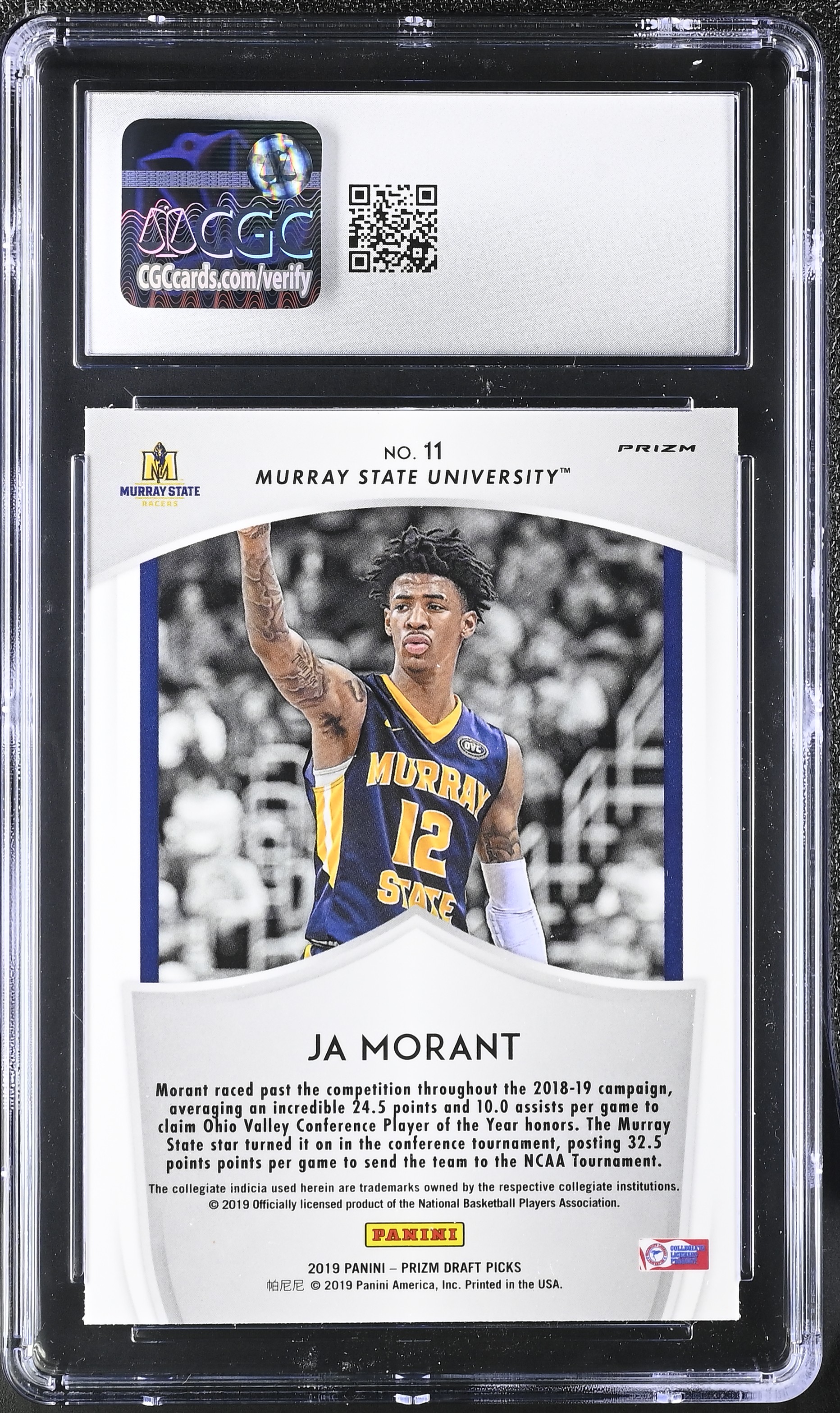 Ja Morant 2019 Panini Prizm Draft Picks Silver #11 Crusade RC (CGC 10) at PristineAuction.com Ja Morant 2019 Panini Prizm Draft Picks Silver #11 Crusade RC (CGC 10) at PristineAuction.com