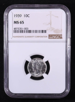 1939 Mercury Silver 10C Dime (NGC MS65) at PristineAuction.com