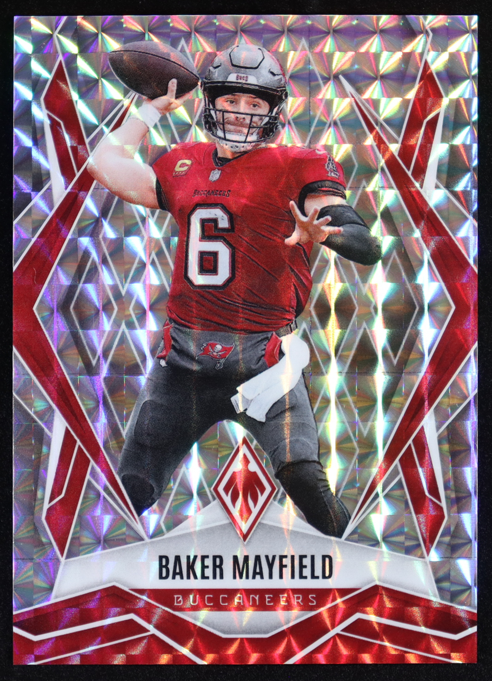 Baker Mayfield 2025 Panini Phoenix Hyper Silver #128 at PristineAuction.com Baker Mayfield 2025 Panini Phoenix Hyper Silver #128 at PristineAuction.com