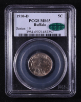 1938-D Buffalo 5C Nickel (PCGS MS65 CAC) at PristineAuction.com
