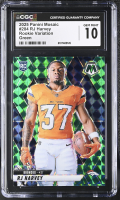 RJ Harvey 2025 Panini Mosaic Rookie Variation Green #284 RC (CGC 10) at PristineAuction.com