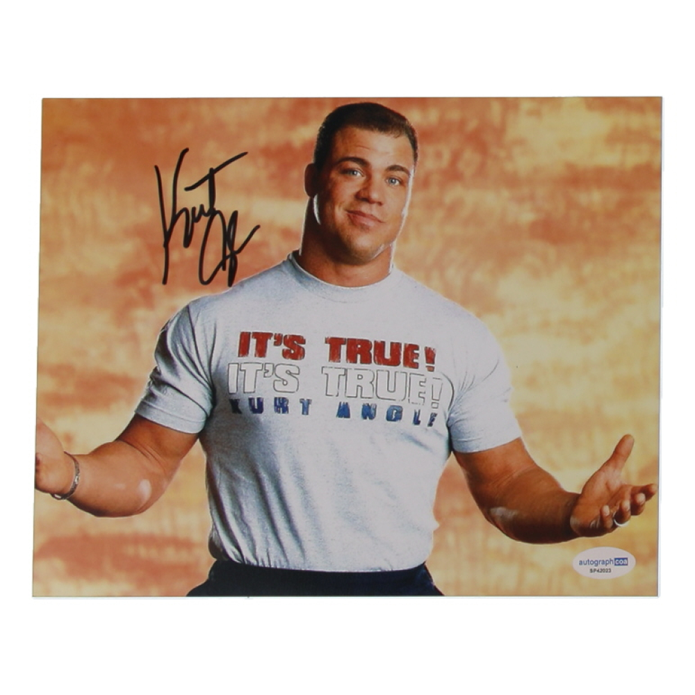 Kurt Angle Signed WWE 8x10 Photo (AutographCOA) at PristineAuction.com