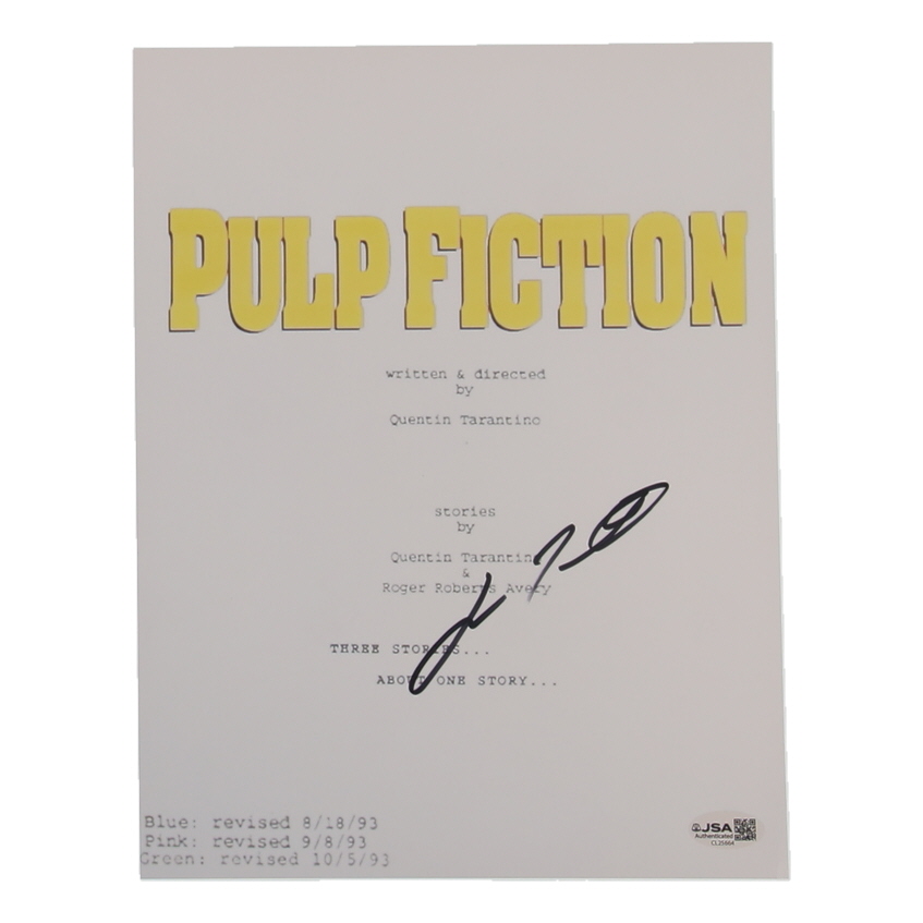 John Travolta Signed "Pulp Fiction" Script Cover Page (JSA) at PristineAuction.com John Travolta Signed "Pulp Fiction" Script Cover Page (JSA) at PristineAuction.com