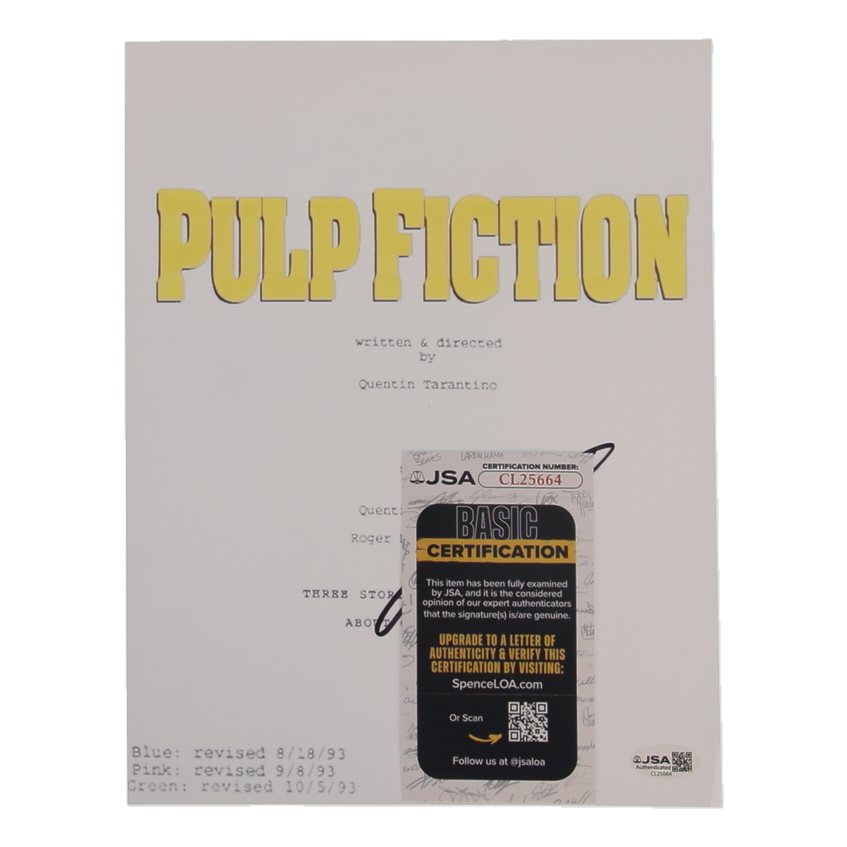 John Travolta Signed "Pulp Fiction" Script Cover Page (JSA) at PristineAuction.com John Travolta Signed "Pulp Fiction" Script Cover Page (JSA) at PristineAuction.com