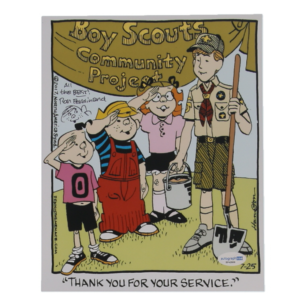 Ron Ferdinand Signed "Dennis the Menace" 8x10 Photo Inscribed "All the Best!" with Hand-Drawn Sketch (ACOA) at PristineAuction.com