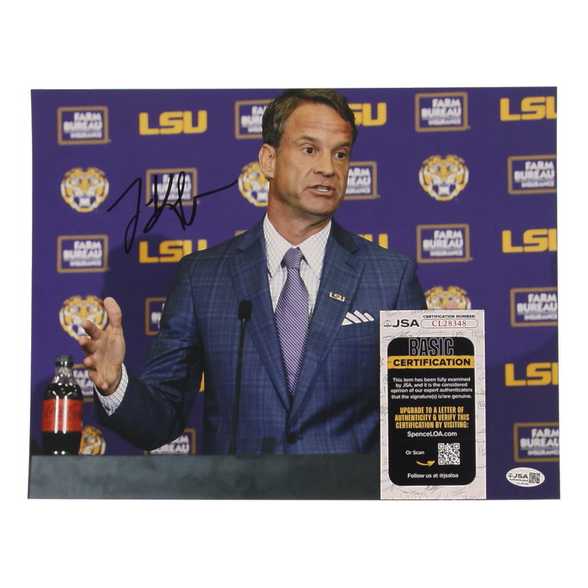 Lane Kiffin Signed Louisiana State Tigers 11x14 Photo (JSA) at PristineAuction.com Lane Kiffin Signed Louisiana State Tigers 11x14 Photo (JSA) at PristineAuction.com