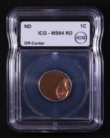 (ND) Lincoln Memorial 1C Cent Mint Error: Struck Off-Center (ICG MS64 RD) at PristineAuction.com