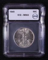 1945 Walking Liberty Silver 50C Half Dollar (PCGS MS63) at PristineAuction.com